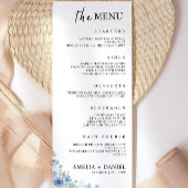 Blauwe Trouw Menu Kaarten Sjabloon