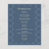 Blauwe Trouw met Latticewerk Patroon (Achterkant)