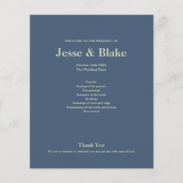 Blauwe Trouw met Latticewerk Patroon