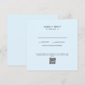 Blauwe Trouw QR-code II RSVP (Voorkant / Achterkant)