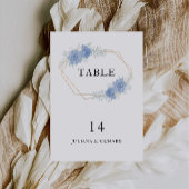 Blauwe Trouwtafel Kaarten Sjabloon