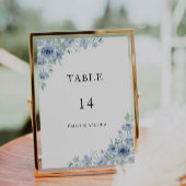Blauwe Trouwtafel Kaarten Sjabloon