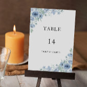 Blauwe Trouwtafel Kaarten Sjabloon