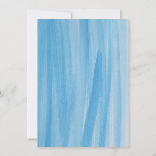  Blauwe Truck Kleine POMPOEN Jongen BABY SHOWER Kaart (Achterkant)