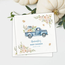 Blauwe Truck Pompoen Baby Shower