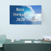 Blauwe Tsunami Verkiezing 2020 Spandoek (Beurs)