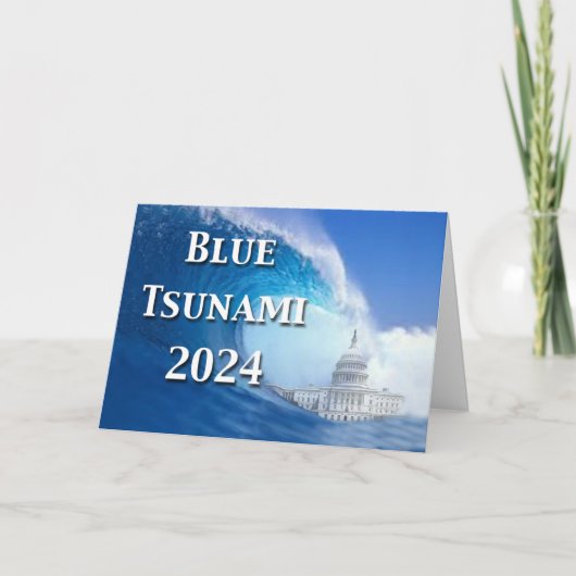 Blauwe Tsunami Verkiezing 2024 Kaart (Voorkant)