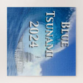 Blauwe Tsunami Verkiezing 2024 Legpuzzel (Horizontaal)