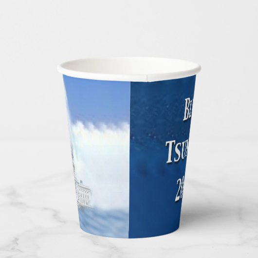 Blauwe Tsunami Verkiezing 2024 Papieren Bekers (Rechts)