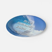 Blauwe Tsunami Verkiezing 2024 Papieren Bordje (Gekanteld)