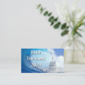 Blauwe Tsunami Verkiezing 2024 Visitekaartje (Staand voorkant)
