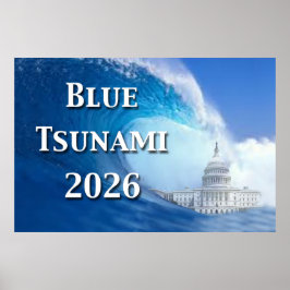 Blauwe Tsunami-verkiezing 2026 Poster