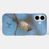 Blauwe Tufted Titmouse Vogelschilderij Aangepaste  Case-Mate iPhone Case (Achterkant (horizontaal))