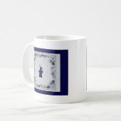 Blauwe tuimelmolen "de Roos" van Delft Koffiemok (Voorkant links)