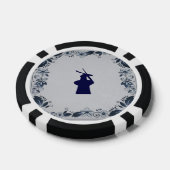 Blauwe tuimelmolen "de Roos" van Delft Pokerchips (Enkel)
