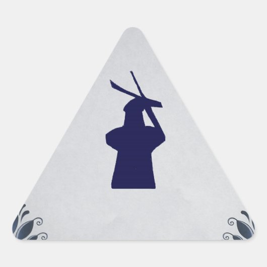 Blauwe tuimelmolen "de Roos" van Delft Sticker (Voorkant)