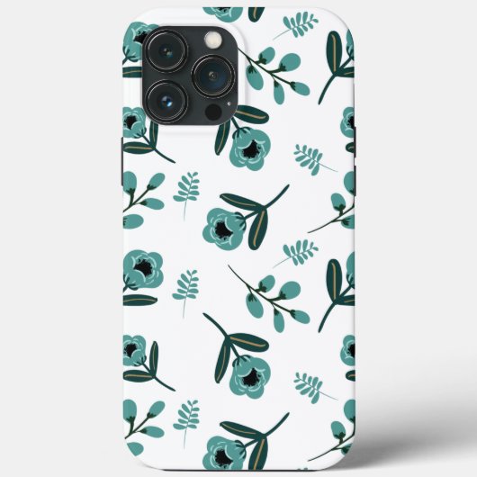 Blauwe Tuin Bloemennacht Case-Mate iPhone Case (Achterkant)