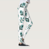 Blauwe Tuin Bloemennacht Leggings (Rechts)