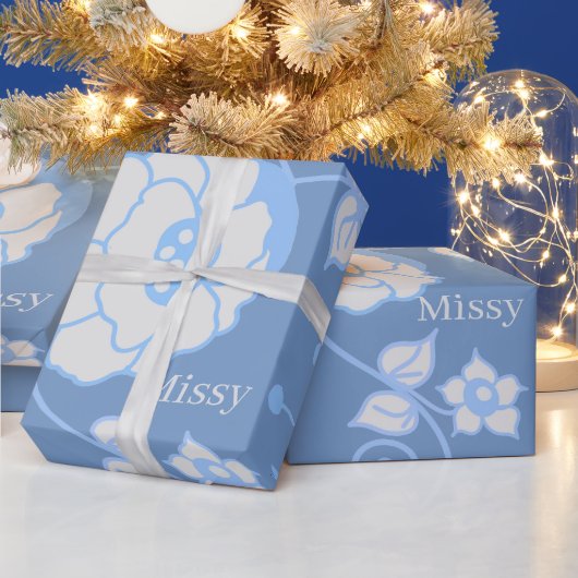 Blauwe Tuin Cadeaupapier (Feestdagen)