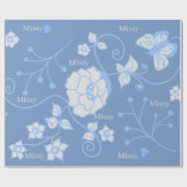 Blauwe Tuin Cadeaupapier (Vlak)