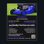 Blauwe tuin grasmaaier, gazon verzorging flyer<br><div class="desc">Blue Garden Lawn-Mower,  Lawn Care Services Adverteren Flyer van The Visitekaartje Store.</div>