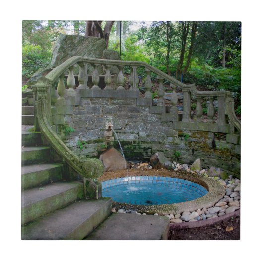 Blauwe tuin tegeltje (Voorkant)