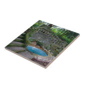 Blauwe tuin tegeltje (Zijkant)