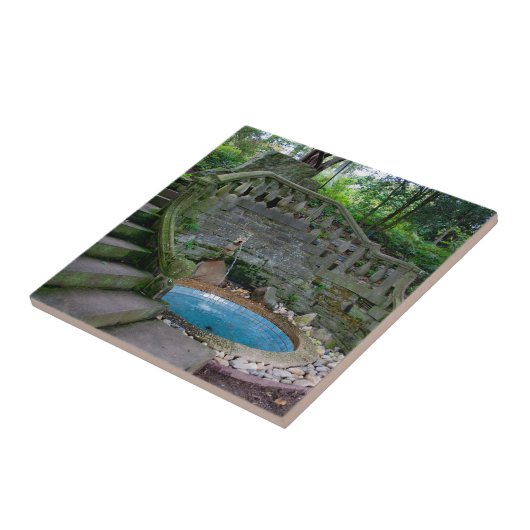 Blauwe tuin tegeltje (Zijkant)