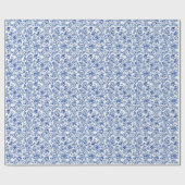 Blauwe tuin Toile Cadeaupapier (Vlak)