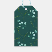 Blauwe tuin Waterverf Stems Wedding Favor Cadeaulabel (Voorkant)