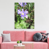 Blauwe tuinbloem canvas afdruk (Insitu (Woonkamer))