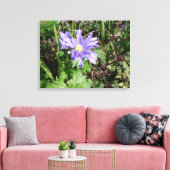 Blauwe tuinbloem canvas afdruk (Insitu (Woonkamer))