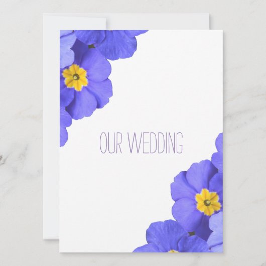  blauwe tuinbloemen Christelijk, religieus Kaart (Achterkant)