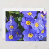  blauwe tuinbloemen Christelijke bruiloft Kaart (Achterkant)