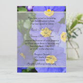  blauwe tuinbloemen Christelijke bruiloft Kaart (Staand voorkant)