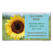 Blauwe Tuinman Landschapsarchitect Bloemist Zonneb Magnetisch Visitekaartje (Voorkant)