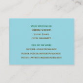 Blauwe Tuinman Landschapsarchitect Bloemist Zonneb Visitekaartje (Achterkant)