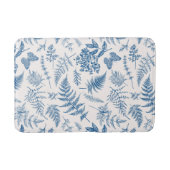 Blauwe tuinvlinder en Floral Garden Pattern Badmat (Voorkant)