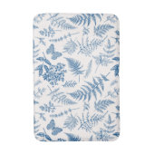 Blauwe tuinvlinder en Floral Garden Pattern Badmat (Voorkant Verticaal)