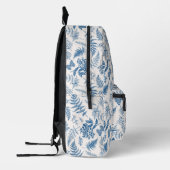 Blauwe tuinvlinder en Floral Garden Pattern Bedrukte Rugzak (Links)