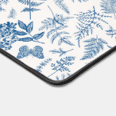 Blauwe tuinvlinder en Floral Garden Pattern Bureaumat (Hoek)
