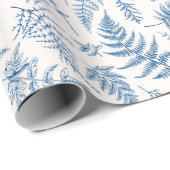 Blauwe tuinvlinder en Floral Garden Pattern Cadeaupapier (Rol Hoek)
