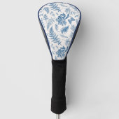 Blauwe tuinvlinder en Floral Garden Pattern Golfheadcover (Voorkant)