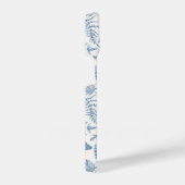 Blauwe tuinvlinder en Floral Garden Pattern iPhone Hoesje (Rechterkant)