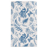 Blauwe tuinvlinder en Floral Garden Pattern Klein Cadeauzakje (Achterkant)