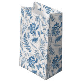 Blauwe tuinvlinder en Floral Garden Pattern Klein Cadeauzakje (Achterkant Gekanteld)