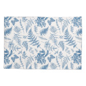 Blauwe tuinvlinder en Floral Garden Pattern Kussensloop (Achterkant)