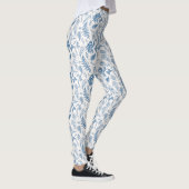 Blauwe tuinvlinder en Floral Garden Pattern Leggings (Rechts)