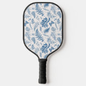 Blauwe tuinvlinder en Floral Garden Pattern Pickleball Paddle (Achterkant)