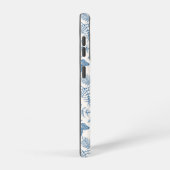 Blauwe tuinvlinder en Floral Garden Pattern Samsung Galaxy Hoesje (Rechterkant)